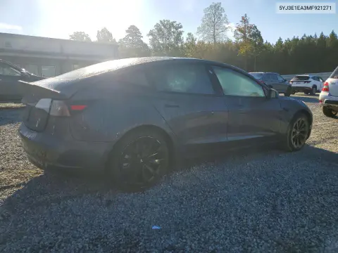 2021 Tesla Model 3 VIN 5YJ3E1EA3MF921271 фото 3
