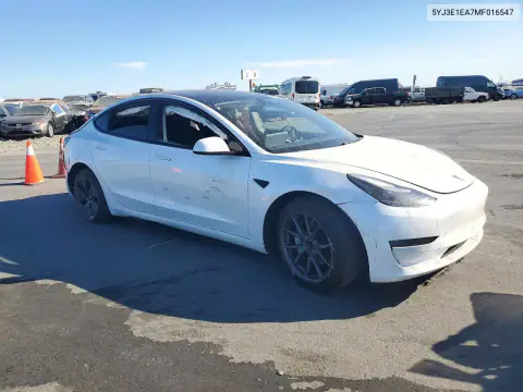 5YJ3E1EA7MF016547 — 2021 Tesla Model 3, zdjęcie 4 z Copart, Uszkodzenia podwozia
