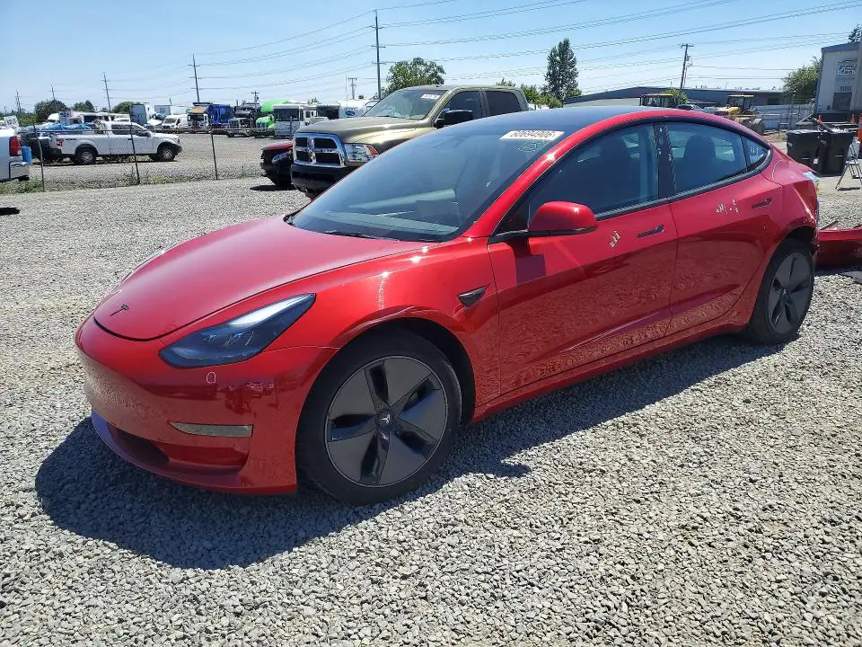 5YJ3E1EB2NF367344 Tesla Model 3 2022 — повреждение Задняя часть, фото до ремонта