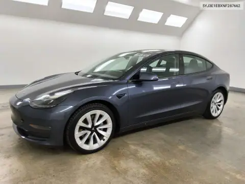 5YJ3E1EBXNF287662 — 2022 Tesla Model 3, Mechanical damage, before-repair photos