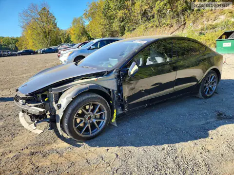2022 Tesla Model 3 VIN 5YJ3E1EB2NF347854 фото 1