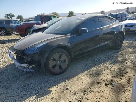 2022 Tesla Model 3 VIN 5YJ3E1EB5NF363112 фото 1