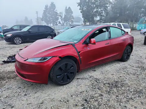 5YJ3E1EA2SF042180 — 2025 Tesla Model 3, წინა ნაწილი (Front End), ფოტოები შეკეთებამდე