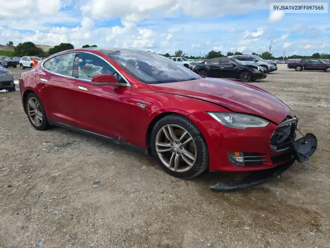 2015 Tesla Model S 90D VIN 5YJSA1V23FF097565 фото 4