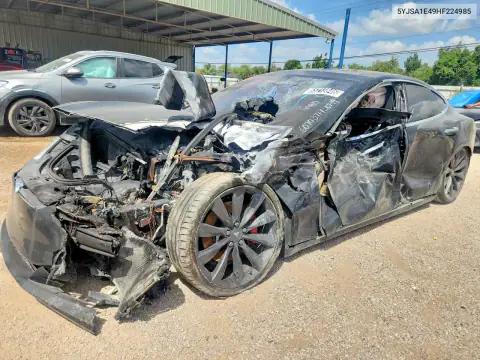 5YJSA1E49HF224985 — 2017 Tesla Model S, Pożar, zdjęć przed naprawą