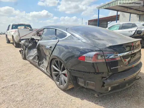 5YJSA1E49HF224985 — 2017 Tesla Model S, zdjęcie 2 z Copart 15.10.2026, Pożar