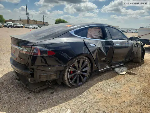 5YJSA1E49HF224985 — 2017 Tesla Model S, zdjęcie 3 z Copart 15.10.2026, Pożar