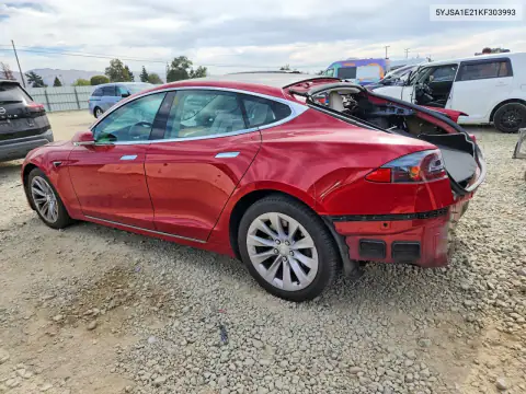 5YJSA1E21KF303993 — 2019 Tesla Model S, foto 2 de Copart, Parte trasera