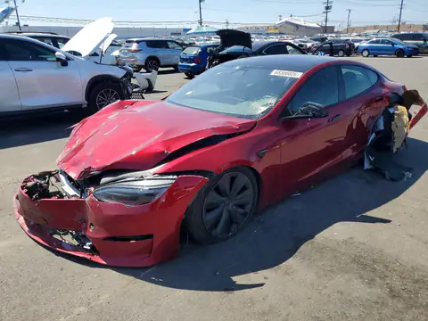 5YJSA1E55PF525924 — 2023 Tesla Model S, უკანა ნაწილი (Rear End), ფოტოები შეკეთებამდე