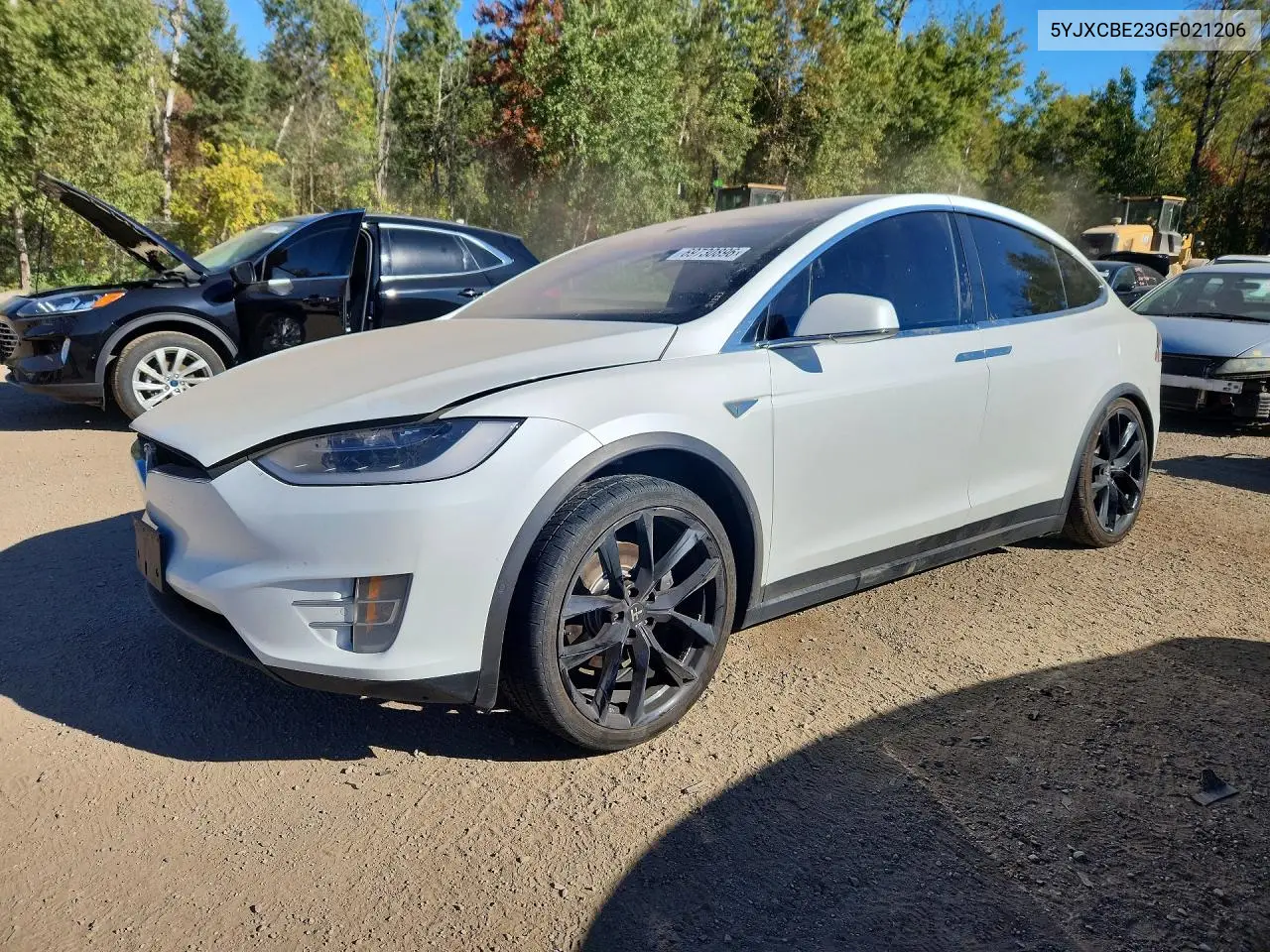 5YJXCBE23GF021206 Tesla Model X 2016 — uszkodzenie Tył, zdjęcie przed naprawą