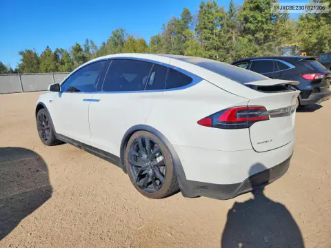 5YJXCBE23GF021206 — 2016 Tesla Model X, zdjęcie 2 z Copart, Tył