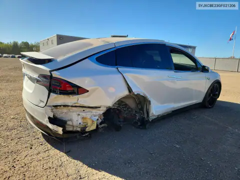5YJXCBE23GF021206 — 2016 Tesla Model X, zdjęcie 3 z Copart, Tył