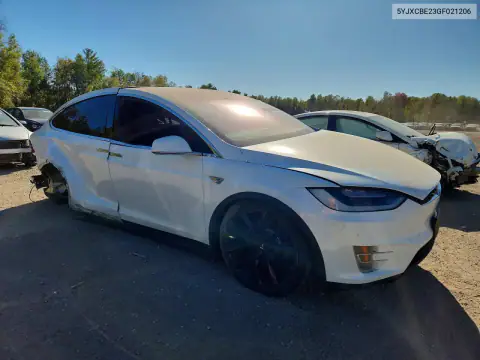 5YJXCBE23GF021206 — 2016 Tesla Model X, zdjęcie 4 z Copart, Tył