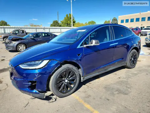 5YJXCBE27HF053979 — 2017 Tesla Model X, Front end, before-repair photos