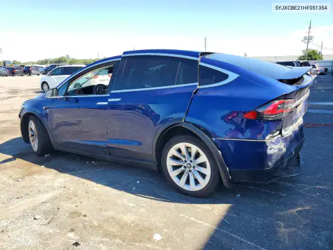 5YJXCBE21HF051354 — 2017 Tesla Model X, photo 2 from Copart, Rear end