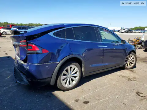 5YJXCBE21HF051354 — 2017 Tesla Model X, photo 3 from Copart, Rear end
