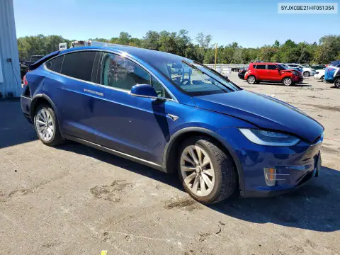 5YJXCBE21HF051354 — 2017 Tesla Model X, photo 4 from Copart, Rear end