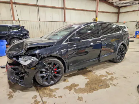 5YJXCBE44KF185705 — 2019 Tesla Model X, Front end, before-repair photos