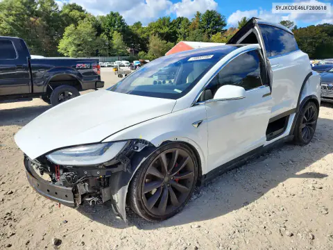 5YJXCDE46LF280618 — 2020 Tesla Model X, Przód, zdjęć przed naprawą