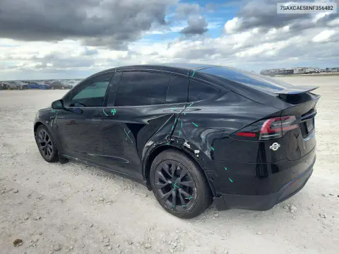 2022 Tesla Model X VIN 7SAXCAE58NF356482 фото 2