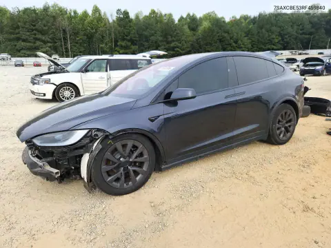 7SAXCBE53RF459840 — 2024 Tesla Model X, Передняя часть, фото до ремонта