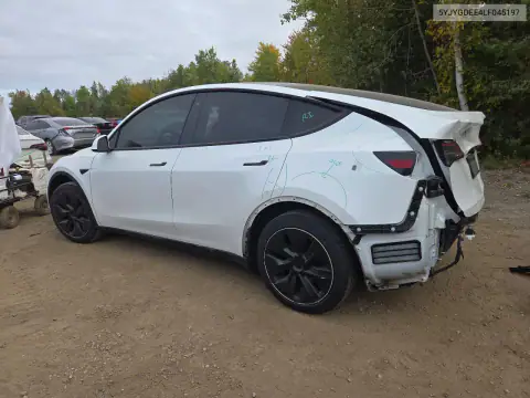 5YJYGDEE4LF045197 — 2020 Tesla Model Y, foto 2 de Copart, Parte trasera