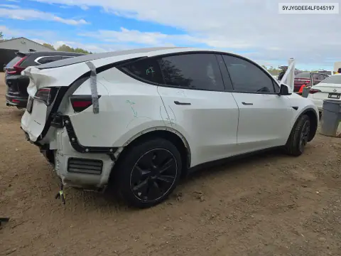 5YJYGDEE4LF045197 — 2020 Tesla Model Y, foto 3 de Copart, Parte trasera