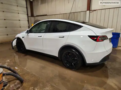 5YJYGDEE9LF045728 — 2020 Tesla Model Y, foto 2 de Copart, Parte delantera