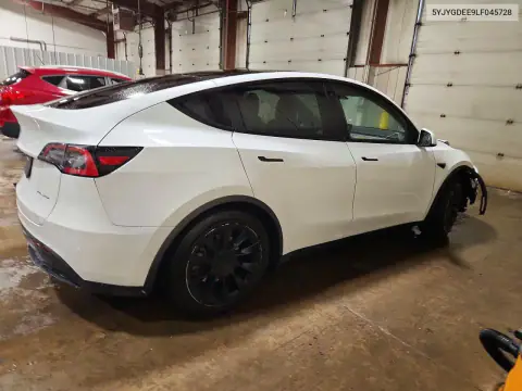 5YJYGDEE9LF045728 — 2020 Tesla Model Y, foto 3 de Copart, Parte delantera