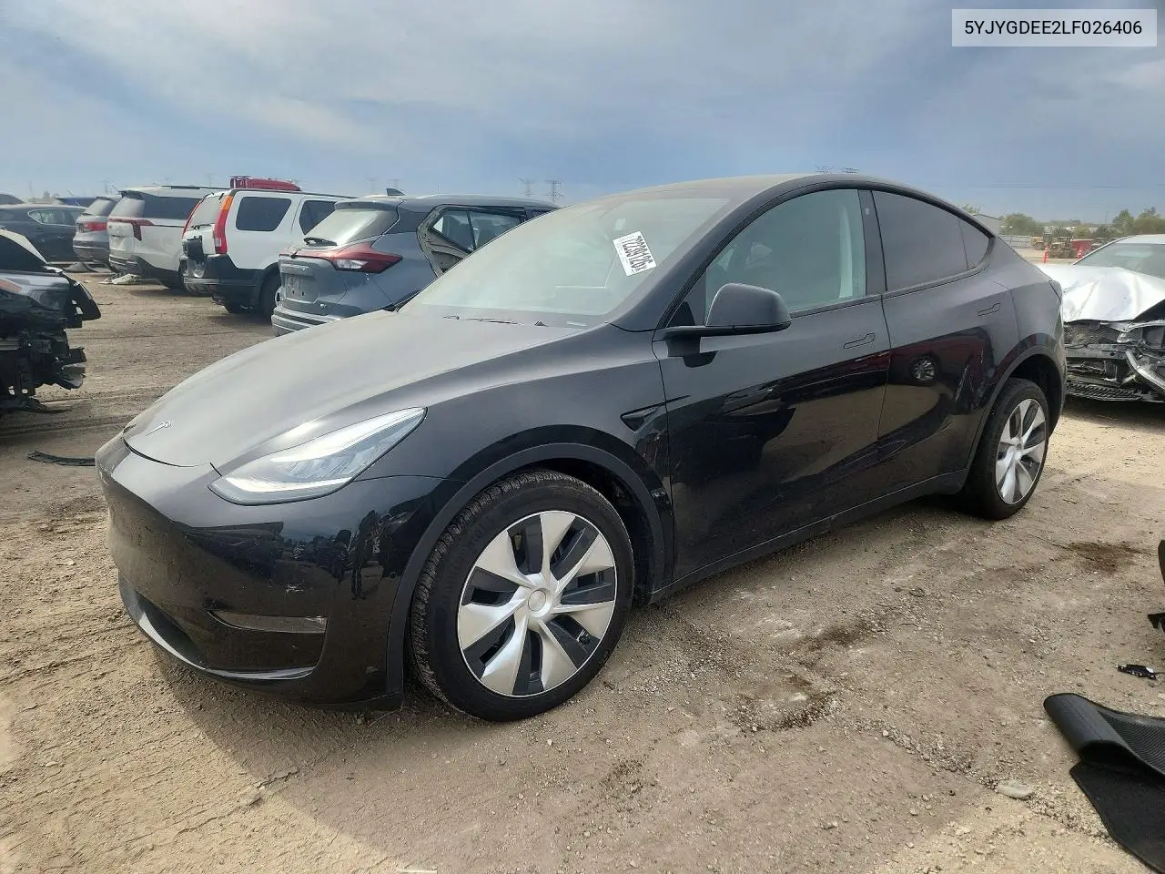 2020 Tesla Model Y VIN 5YJYGDEE2LF026406 фото 1