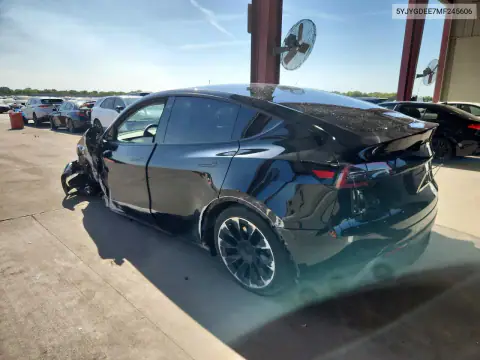 5YJYGDEE7MF245606 — 2021 Tesla Model Y, zdjęcie 2 z Copart 15.10.2026, Przód