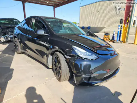 5YJYGDEE7MF245606 — 2021 Tesla Model Y, zdjęcie 4 z Copart 15.10.2026, Przód