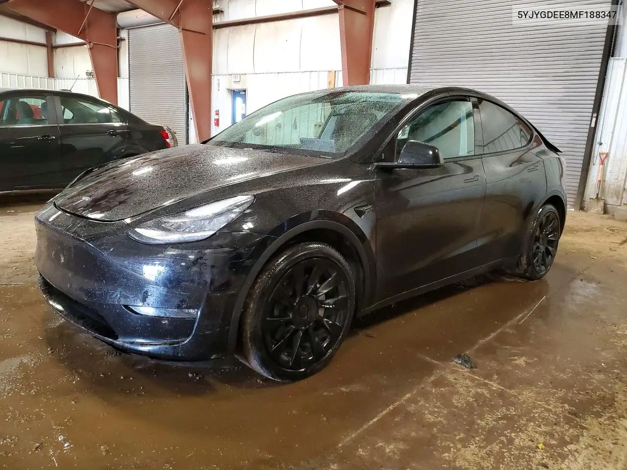 2021 Tesla Model Y VIN 5YJYGDEE8MF188347 фото 1