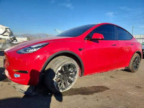 5YJYGDEE9MF199423 — 2021 Tesla Model Y, წინა ნაწილი (Front End), ფოტოები შეკეთებამდე