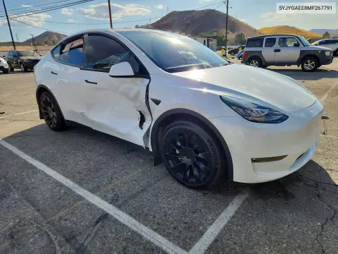 2021 Tesla Model Y VIN 5YJYGAEE8MF267791 фото 4