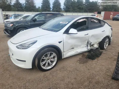 2021 Tesla Model Y VIN 5YJYGDEE0MF119250 фото 1