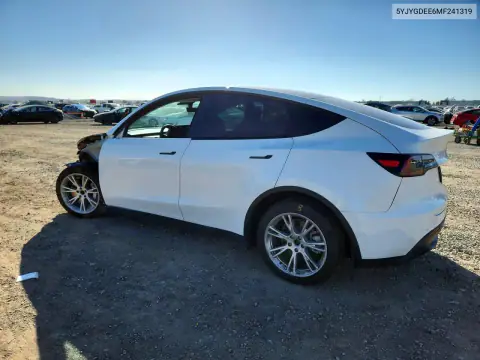 5YJYGDEE6MF241319 — 2021 Tesla Model Y, zdjęcie 2 z Copart, Przód
