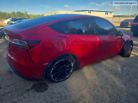 7SAYGDEE2NF328414 — 2022 Tesla Model Y, foto 3 de Copart 27.10.2026, Parte delantera