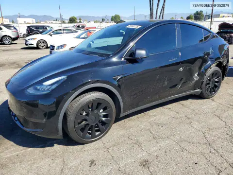 2022 Tesla Model Y VIN 7SAYGDEE2NF352079 фото 1