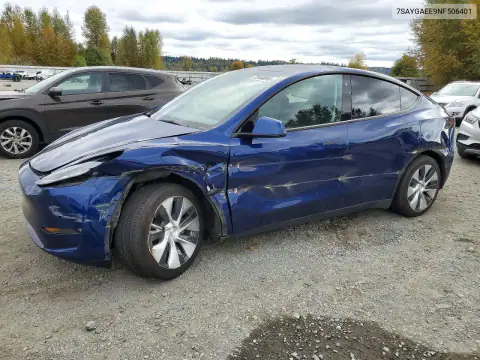 7SAYGAEE9NF506401 — 2022 Tesla Model Y, ქვედა ნაწილის დაზიანება (Undercarriage), ფოტოები შეკეთებამდე