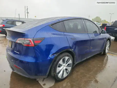7SAYGDEE8NF323332 — 2022 Tesla Model Y, photo 3 from Copart, Side