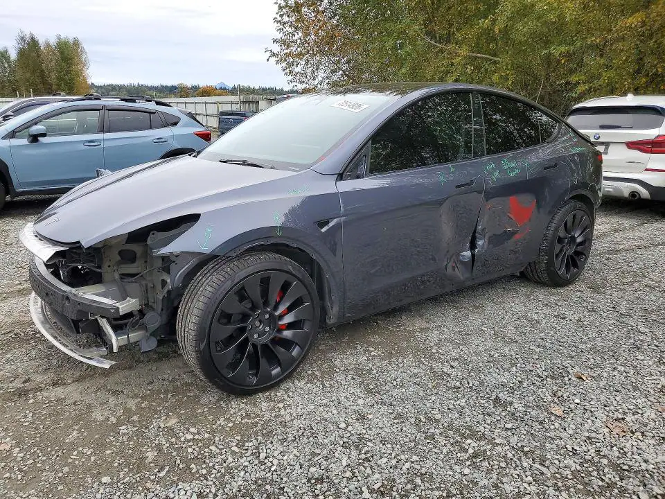 7SAYGDEF2NF544580 Tesla Model Y 2022 — daño Parte delantera, foto antes de reparar