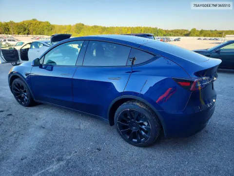2022 Tesla Model Y VIN 7SAYGDEE7NF365510 фото 2