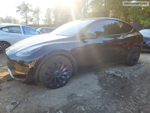 7SAYGDEF6NF510822 — 2022 Tesla Model Y, Tył, zdjęć przed naprawą