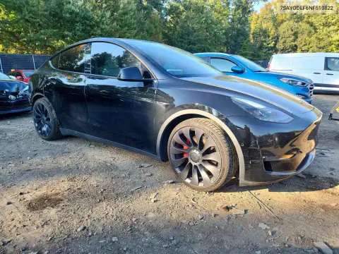 7SAYGDEF6NF510822 — 2022 Tesla Model Y, Parte trasera, fotos antes de reparar