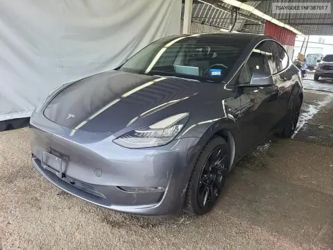 7SAYGDEE1NF387017 — 2022 Tesla Model Y, фото 2 с аукциона Copart 20.10.2026, Естественный износ