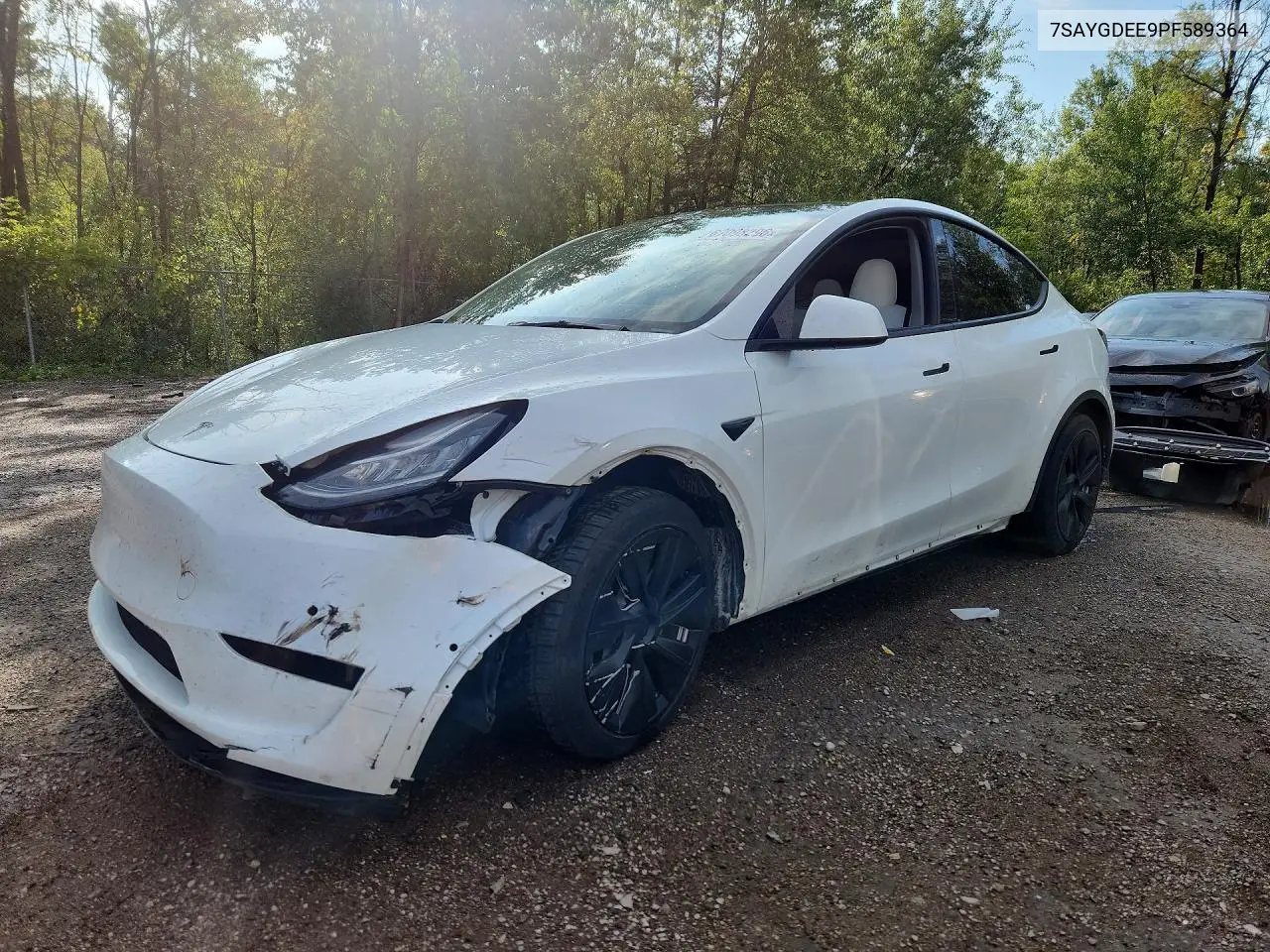 7SAYGDEE9PF589364 Tesla Model Y 2023 — uszkodzenie Przód, zdjęcie przed naprawą