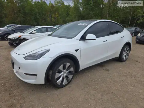 7SAYGDEE1PF779238 — 2023 Tesla Model Y, Lateral, fotos antes de reparar