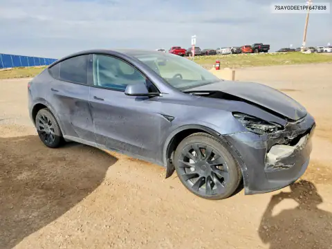 7SAYGDEE1PF647838 — 2023 Tesla Model Y, zdjęcie 4 z Copart 20.10.2026, Tył