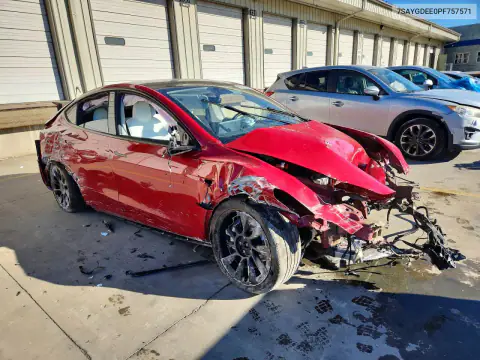 7SAYGDEE0PF757571 — 2023 Tesla Model Y, foto 4 de Copart, Daños en todo el vehículo